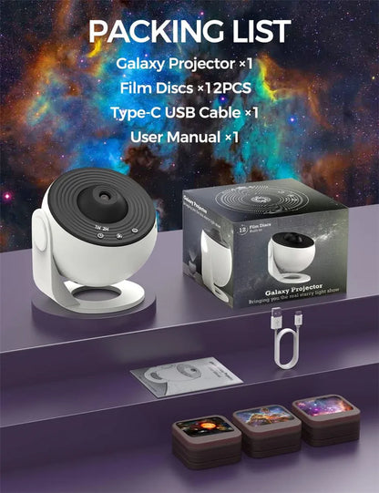 Galaxy Projector Star Planetarium Projector  Projector  Of Film Meet Fantasy of Starry Sky Extreme Romantic For Bedroom ﻿