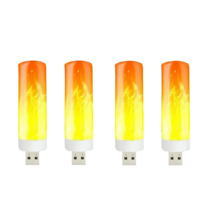 USB LED Flame Lamp Simulation Of Real Flame Effect Candle Light Usb Plug Energy Saving For Bedroom Ambient Effect Decor Lighting