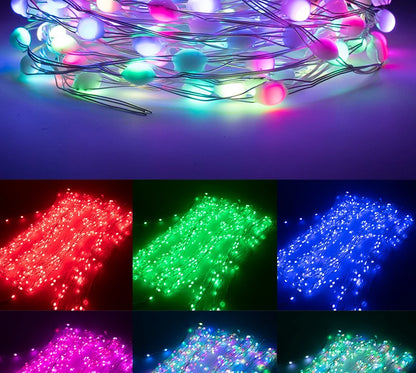 Copper Wire LED Pixel String DC5V 12mA 3pin 50mm/100mm Pitch SK6812 Christmas Lights for Bedroom WS2812B RGBIC Full Color