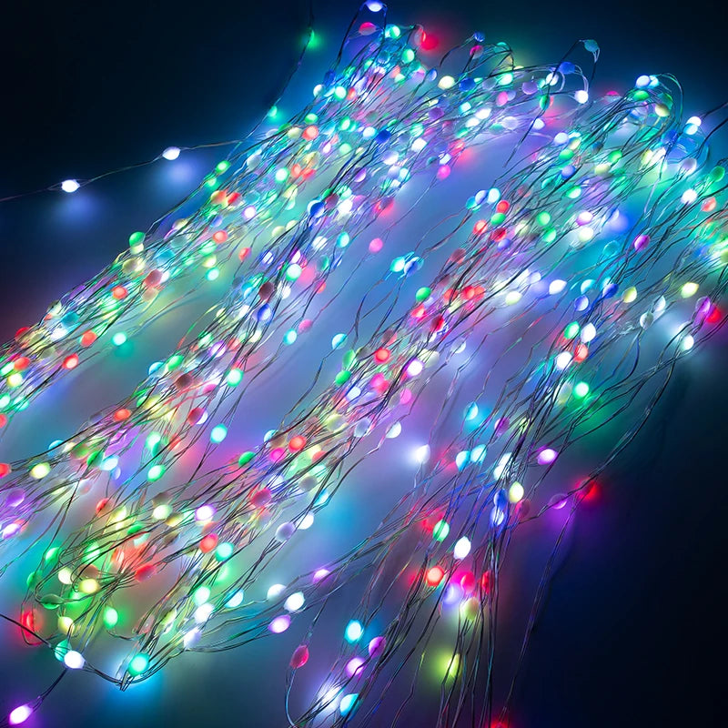 Copper Wire LED Pixel String DC5V 12mA 3pin 50mm/100mm Pitch SK6812 Christmas Lights for Bedroom WS2812B RGBIC Full Color