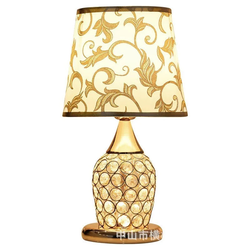 European-Style Crystal Table Lamp Ins Simple Modern Bedroom Warm Romantic Fashion Creative Decorative Bedside Lamp