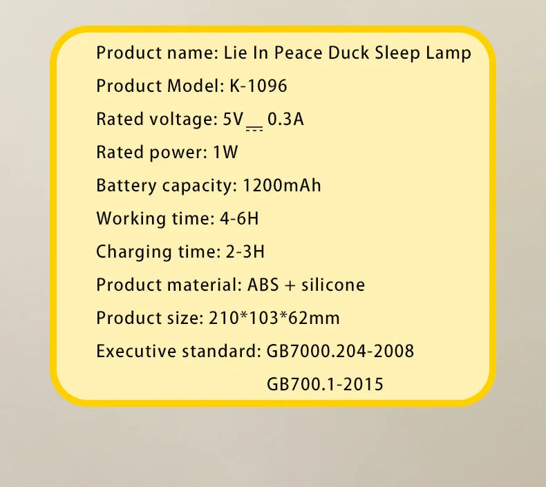 USB Rechargeable Table Lamp Duck Silicone Sleep Lamp Mood Light Bedside for Room Decoration Creative Gift Children Night Light