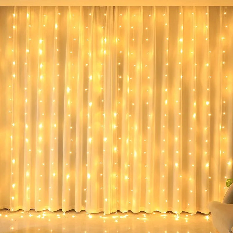 LED Curtain Garland on The Window USB Power Fairy Lights Festoon with Remote New Year Garland Led Lights Christmas Decoration