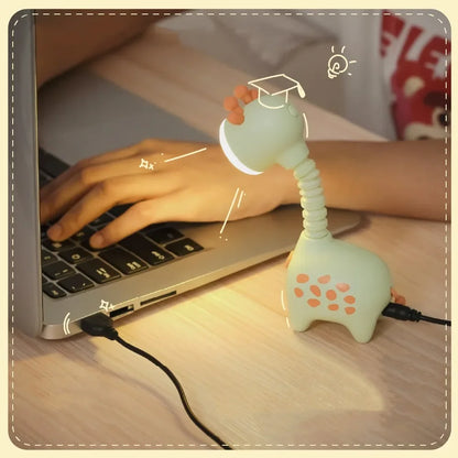 Cute Giraffe Shaped Night Light DIY Scalable Desk Lamp Led Table Light Mini Desktop Ornament Living Room Decor Kids Holiday Gift