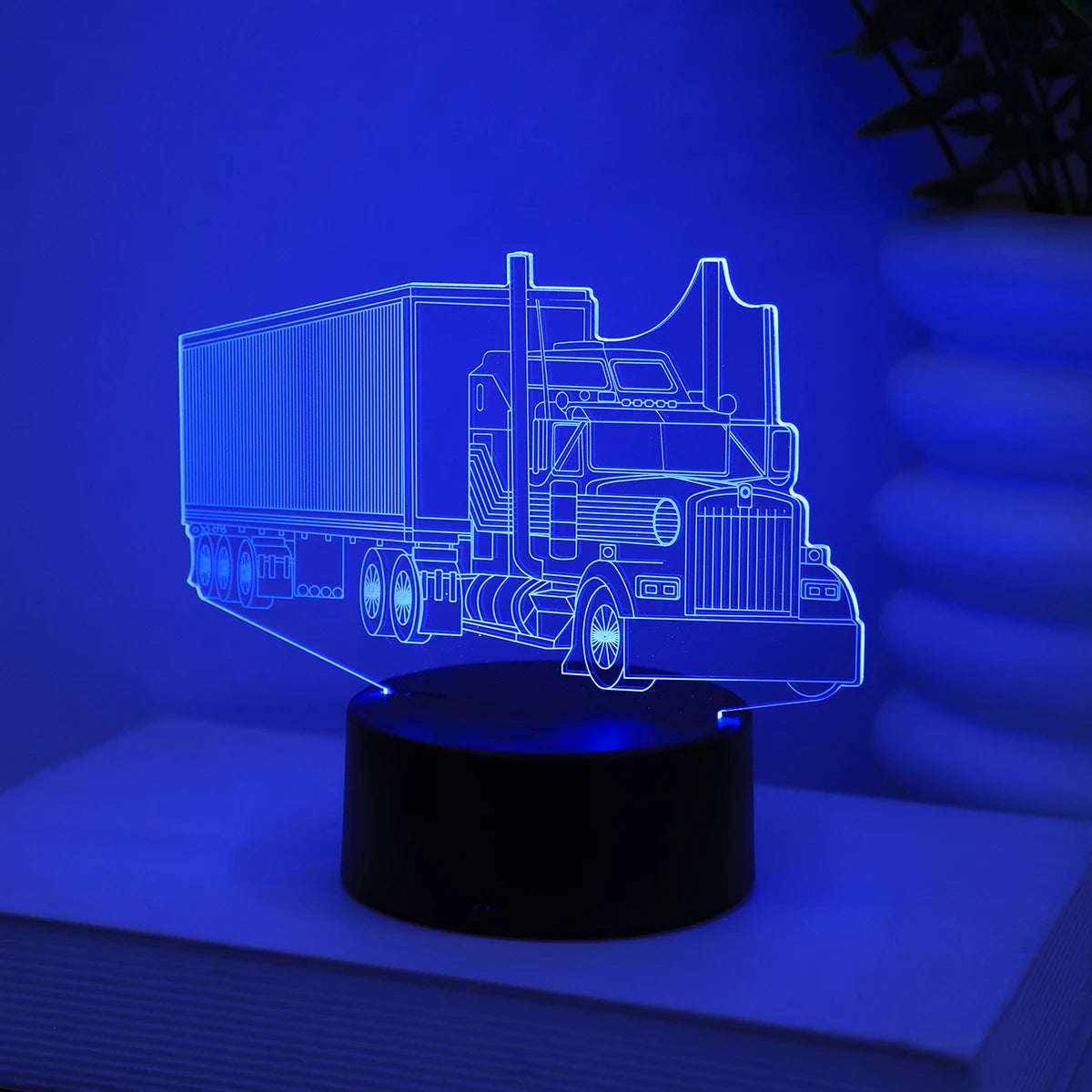 3D large truck acrylic visual night light LED atmosphere decoration night light suitable for bedrooms and study rooms