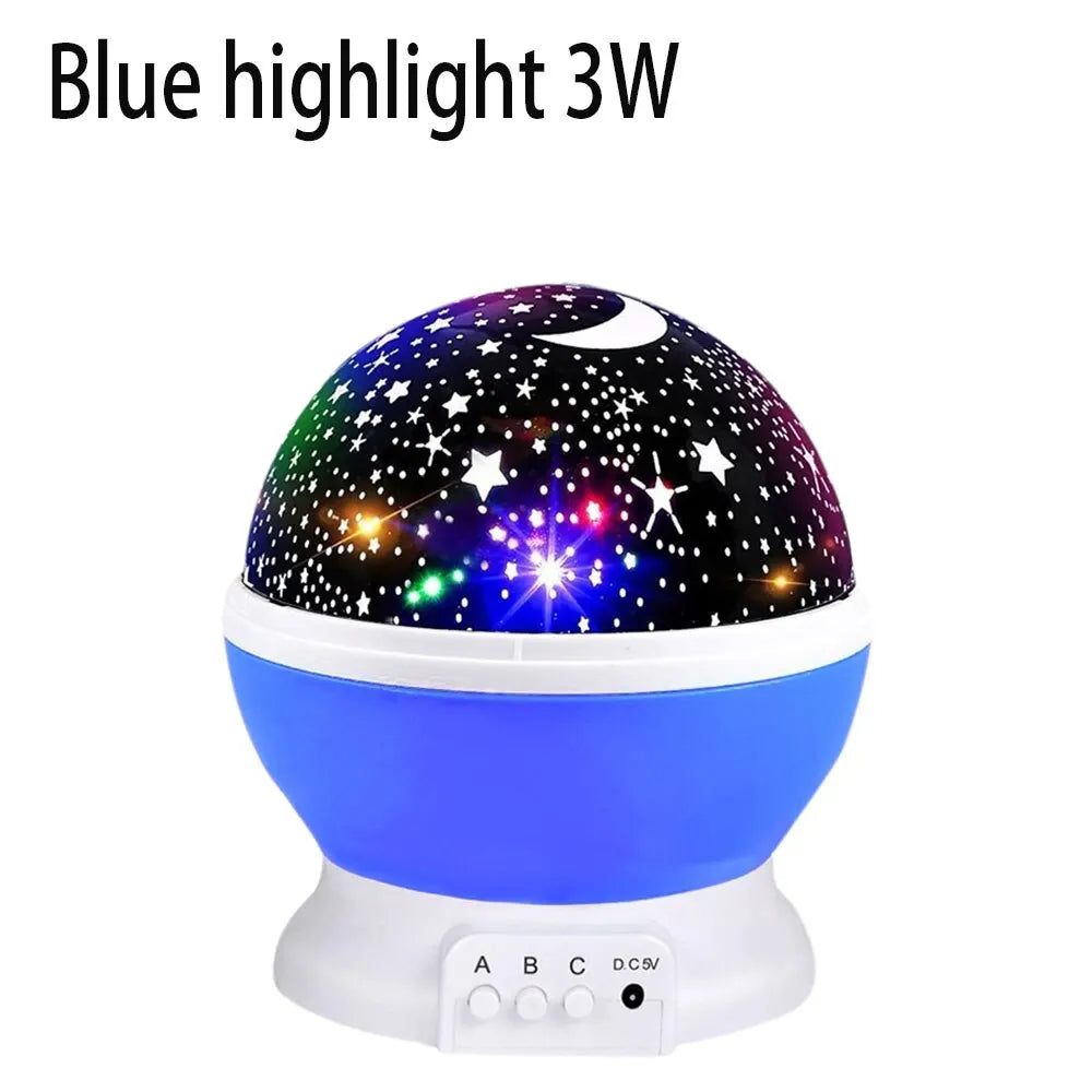 Starry Projector Night Light Rotating Sky Moon Lamp Galaxy Lamps Home Bedroom DecorationStarlight Christmas Lights for Kids Gift