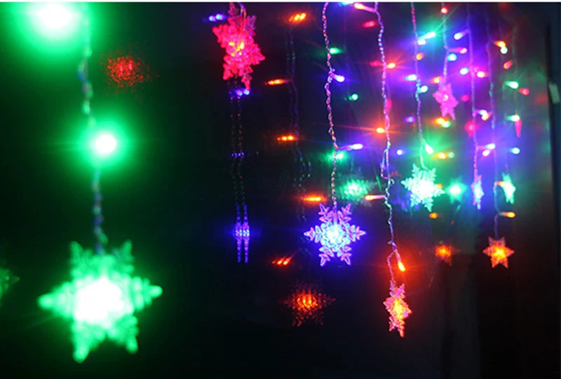 Garland Curtain Christmas Lights Led String Fairy Lights 3.5M 220V/110V Outdoor For Room Party Holiday 2022 New Year Decoration