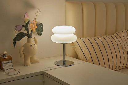 Bauhaus retro table lamp plastic lamps bedroom bedside living room Nordic mushroom lamp 9-level brightness dimming ambient light