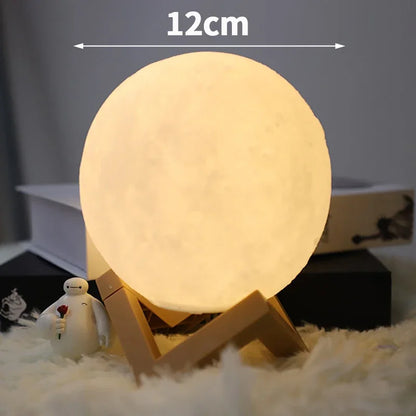 3D Moon Lamp Galaxy Starry Table Lamps Portable LED Night Light Romantic Decorative Lighting Kids Room Decor Lamp Bedside Table