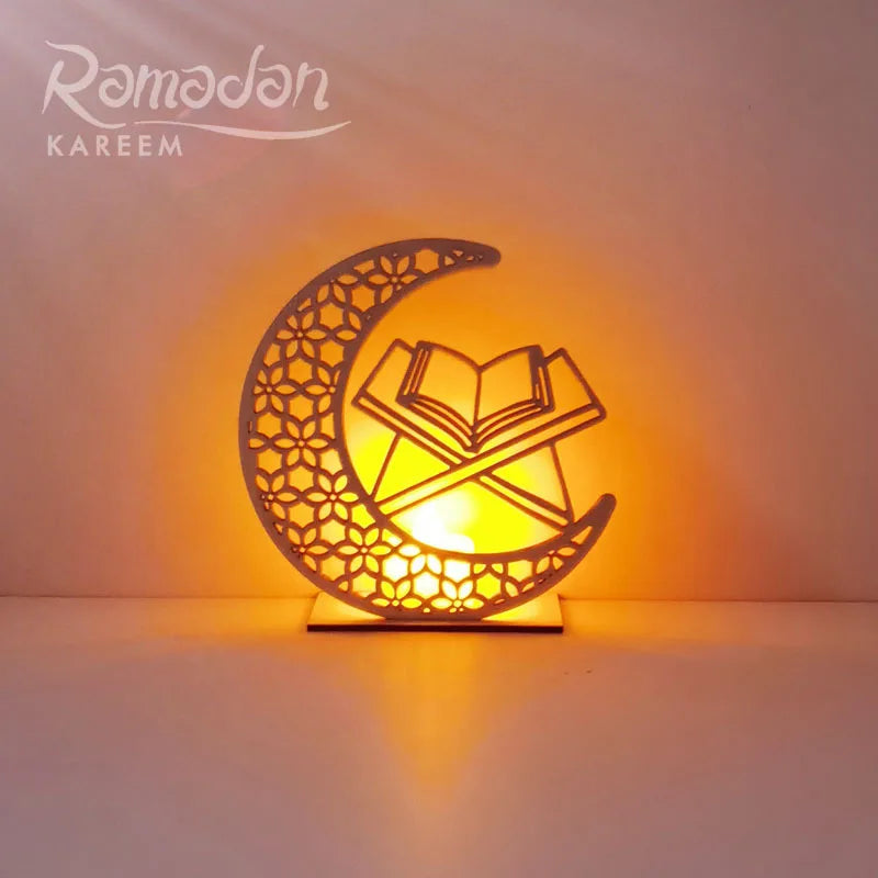 Ramadan Countdown Calendar Eid Mubarak Wooden Ornament 2023 Ramadan Decoration for Home Islam Muslim Party Decor Ramadan Kareem