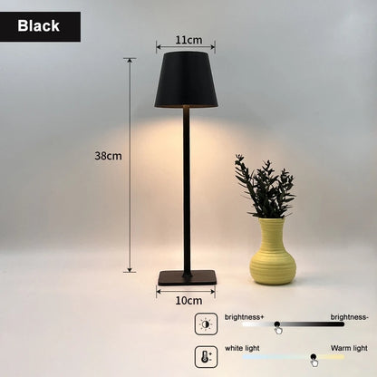 LED Table Lamps 3Levels Dimmable Wireless Led Desk Lamp Touch Night Light USB Rechargeable Touch Lamp For Room Study Office Bars