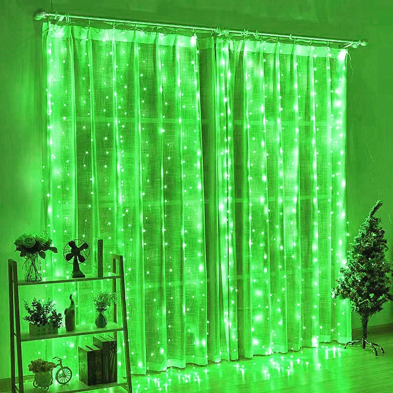 LED Garland Curtain Lights 8 Modes USB Remote Control Fairy Lights String Wedding Christmas Decor for Home Bedroom New Year Lamp