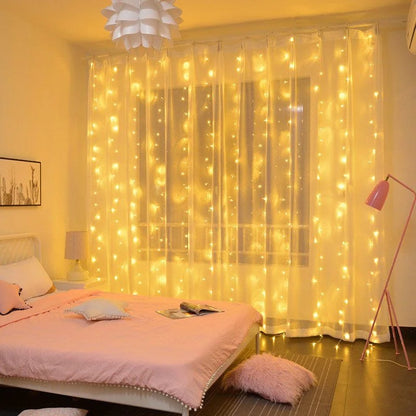 3/6M USB LED String Light 8 Mode Remote Christmas Fairy Garland Curtain Light Decor For Home Holiday Decorative New Year Lamp