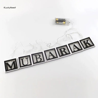 LED String Light Mubarak Decoration Ramadan Lamp Hanging Pendant Happy Eid Islam Party Supplies 11UA