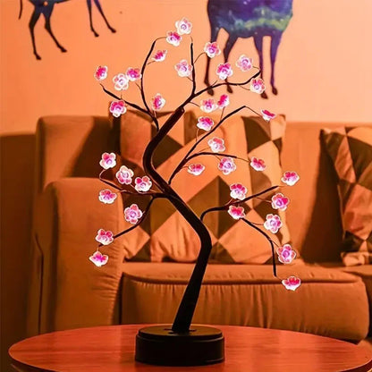 36 LED Pearl Gold Leaf Tree Light USB/Battery Tabletop Lamp for Bedroom Living Room Decorfor New Year Christmas Halloween