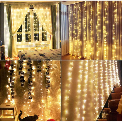 3/6M USB LED String Light 8 Mode Remote Christmas Fairy Garland Curtain Light Decor For Home Holiday Decorative New Year Lamp