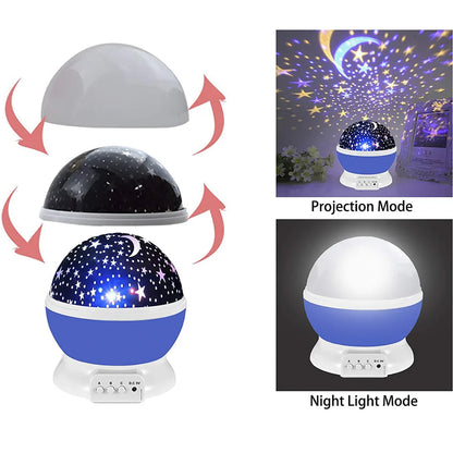 Starry Projector Night Light Rotating Sky Moon Lamp Galaxy Lamps Home Bedroom DecorationStarlight Christmas Lights for Kids Gift