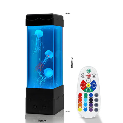 Creative Jellyfish Light Led Aquarium Night Light Colors Changing Remote Control Relax Bedside Table Light For Home Bedroom