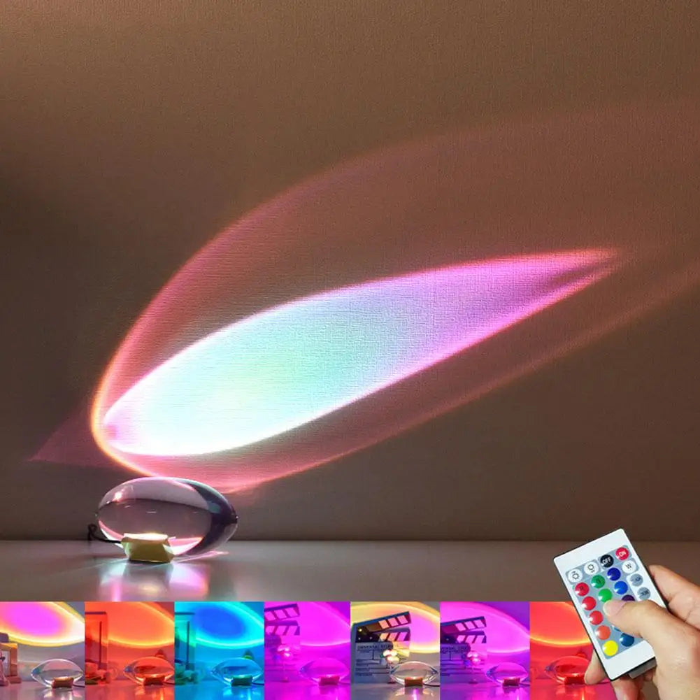 LED Dream Angel Eye Ambiance Light Home Crystal Decoration Angel Tears Sunset Sunset Projection Lamp Bedroom Bedside Night Light