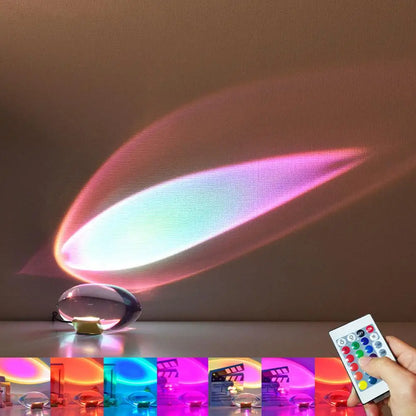 LED Dream Angel Eye Ambiance Light Home Crystal Decoration Angel Tears Sunset Sunset Projection Lamp Bedroom Bedside Night Light