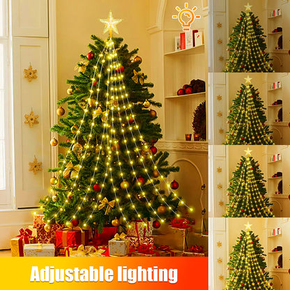 Pentagram Waterproof String Light 3M/2M Led Christmas Tree Waterfall String Lights Home Party Christmas Holiday Ambient Lights