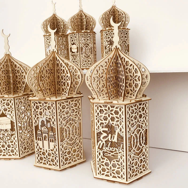 Ramadan Countdown Calendar Eid Mubarak Wooden Ornament 2023 Ramadan Decoration for Home Islam Muslim Party Decor Ramadan Kareem