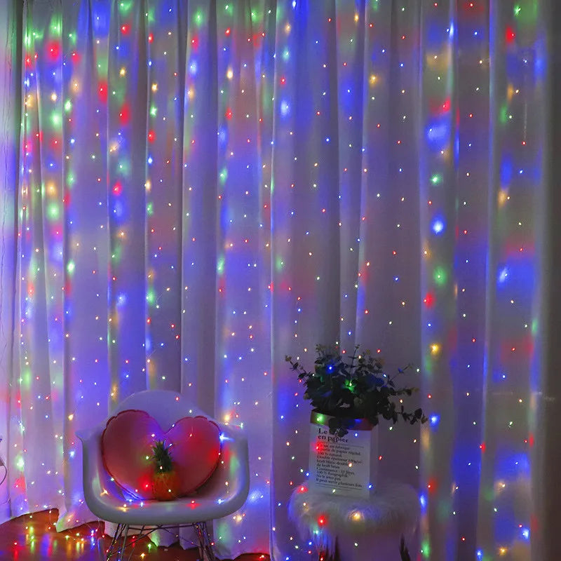 LED Curtain Garland on The Window USB Power Fairy Lights Festoon with Remote New Year Garland Led Lights Christmas Decoration