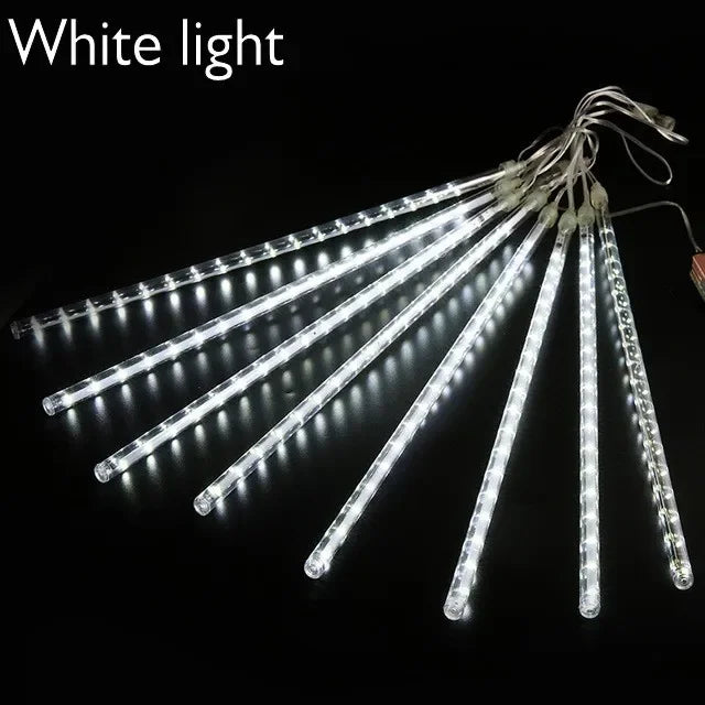 50CM LED Meteor Shower Rain Lights Waterproof Falling Raindrop Fairy String Light for Christmas Holiday Party Patio Decor