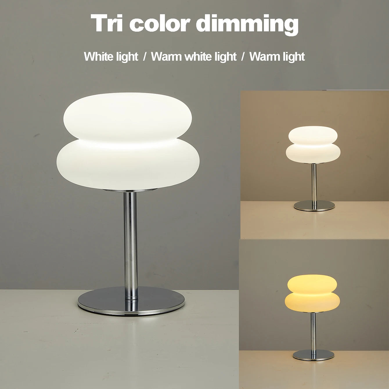 Bauhaus retro table lamp plastic lamps bedroom bedside living room Nordic mushroom lamp 9-level brightness dimming ambient light