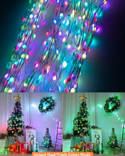 Copper Wire LED Pixel String DC5V 12mA 3pin 50mm/100mm Pitch SK6812 Christmas Lights for Bedroom WS2812B RGBIC Full Color