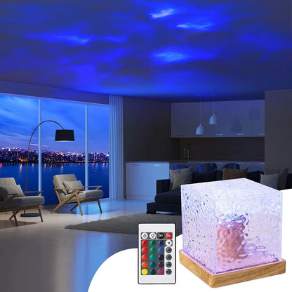 Crystal Lamp Dynamic Rotating Water Ripple Projector