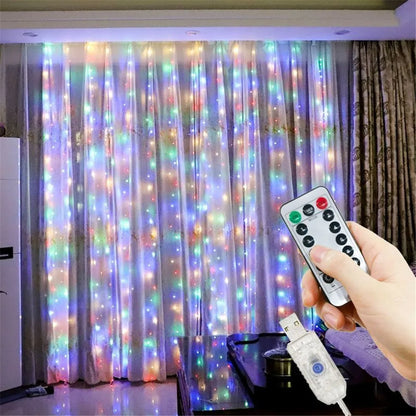 6/3M LED Curtain Garland USB String Lights Fairy Festoon Remote Control New Year Christmas Halloween Decorations for Home Room