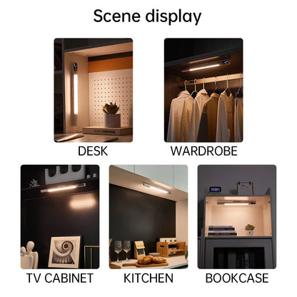 Motion Sensor Light Night Light Desk Lamp Type C Rechargeable Lights Cabinet Lights For Kitchen LED Digital display Night Lights