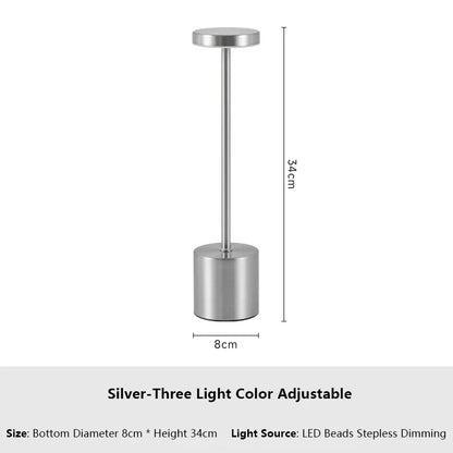 2025 Hot Simple Style Advanced Touch Table Lamp Rechargeable Model Dimmable for Hotel Restaurant Room Desktop Arrangement Lamp