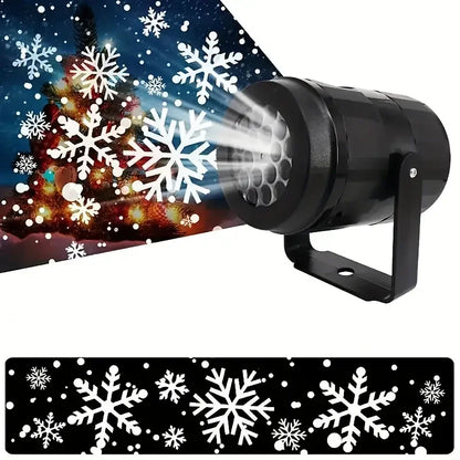 1pc Versatile LED Snowflake Projector USB Powered Rotating Night Light for Christmas Halloween Decoration Perfect for Home Party