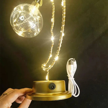 Table Lamp LED Bedroom Decoration Lamp Battery/USB Powered Moon Star Bedside Lighting Fixture For Desktop Night Lights