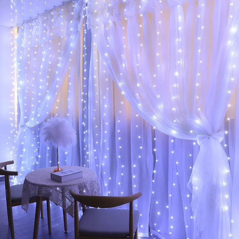 6M USB LED Curtains Festoon Led Light Garlands Christmas Lights Christmas Decorations 2024 String Lights New Year Street Garland