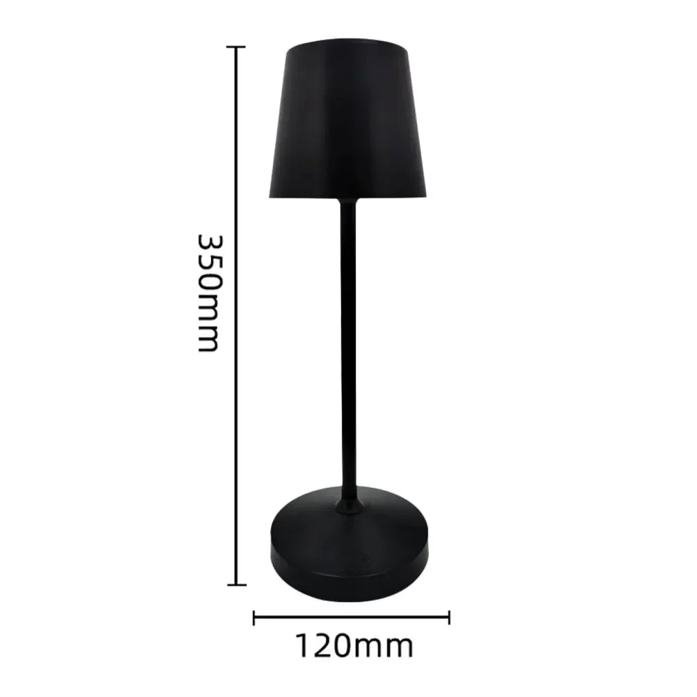 LED Table Lamp USB Rechargeable Decoration Lamp Energy Saving Eye Protection Stepless Dimming for Bar Coffee Bedroom