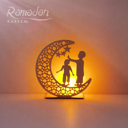 Ramadan Countdown Calendar Eid Mubarak Wooden Ornament 2023 Ramadan Decoration for Home Islam Muslim Party Decor Ramadan Kareem