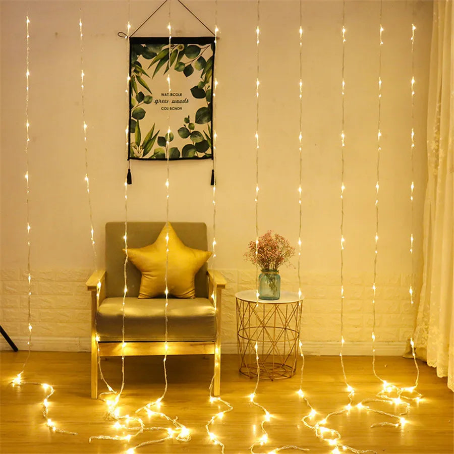 Waterfall Meteor Shower Rain String Light Christmas Led Festoon 2/3/6M led Holiday Decorative Lights For Home Garland Curtain