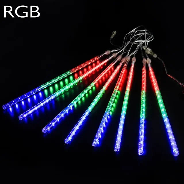 50CM LED Meteor Shower Rain Lights Waterproof Falling Raindrop Fairy String Light for Christmas Holiday Party Patio Decor