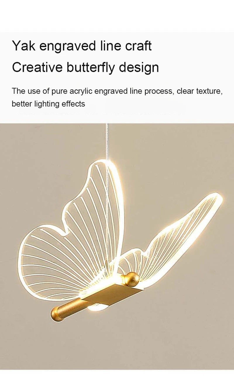 Nordic LED Table Lamps Indoor Lighting Switch Button Bedroom Bedside Living Room Restaurant Home Decoration Butterfly Desk Lamp