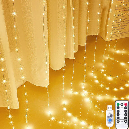 USB Festoon String Light Fairy Garland Curtain Light Christmas Light Christmas Decor For Home Ramadan Decorative New Year Lamp