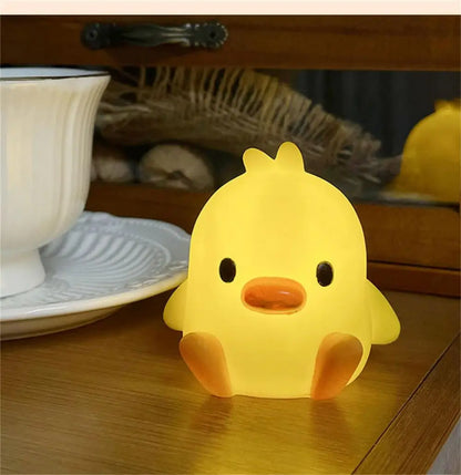 LED Night Desk Lamp Cute Duck Lights Stitch Lampara Cartoon Bedside Decor Kids Nightlight Birthday Gift Jellyfish Lantern Lovely