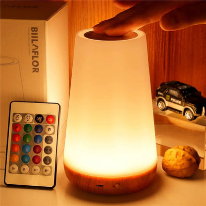 13 Color Changing Table Lamps RGB Remote Control Touch Dimmable Lamp Portable Table Bedside Lamps USB Rechargeable Night Lights