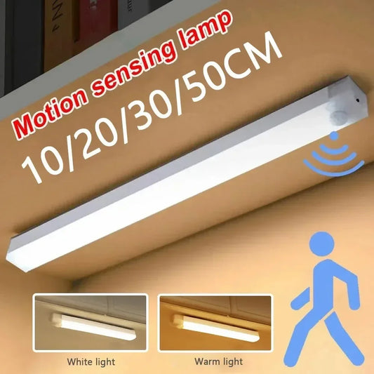 Wireless LED Motion Sensor Light LED Night Light Type C Rechargeable Light Cabinet Wardrobe Lamp Staircase Backlight For Kitchen