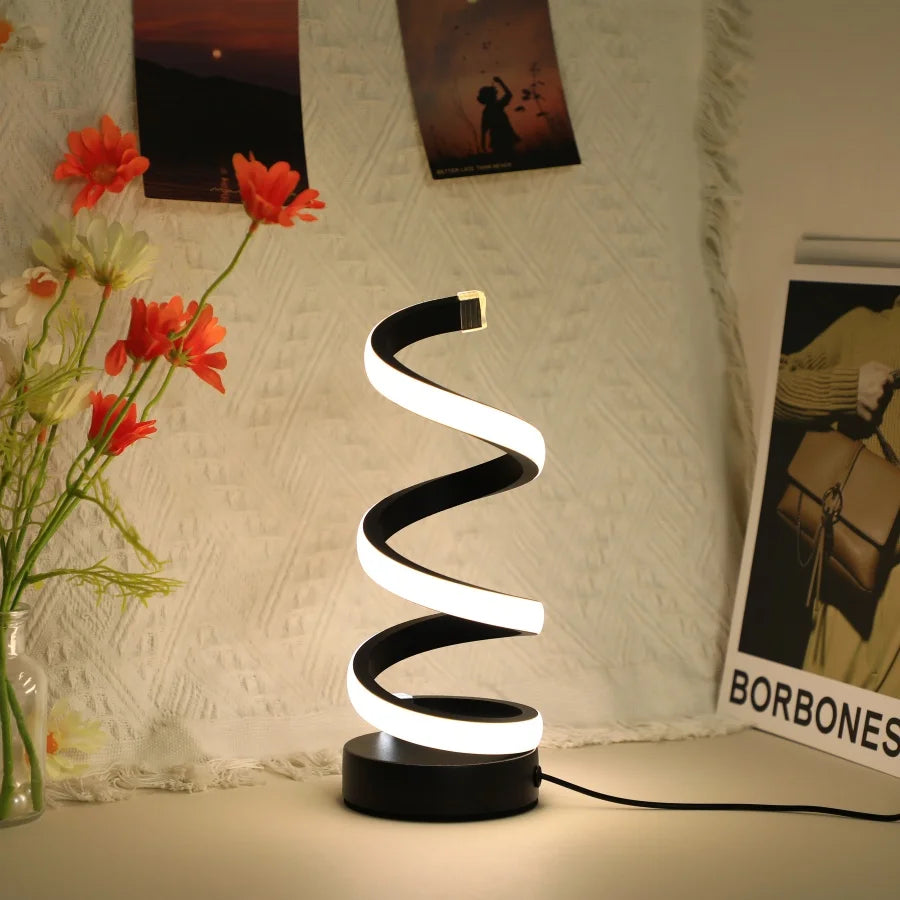 1PC Modern S Desk Lamp USB External Luminescent Tricolor Bedroom Desktop Decorative Eye Lamp