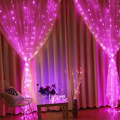 6/3M LED Curtain Garland USB String Lights Fairy Festoon Remote Control New Year Christmas Halloween Decorations for Home Room