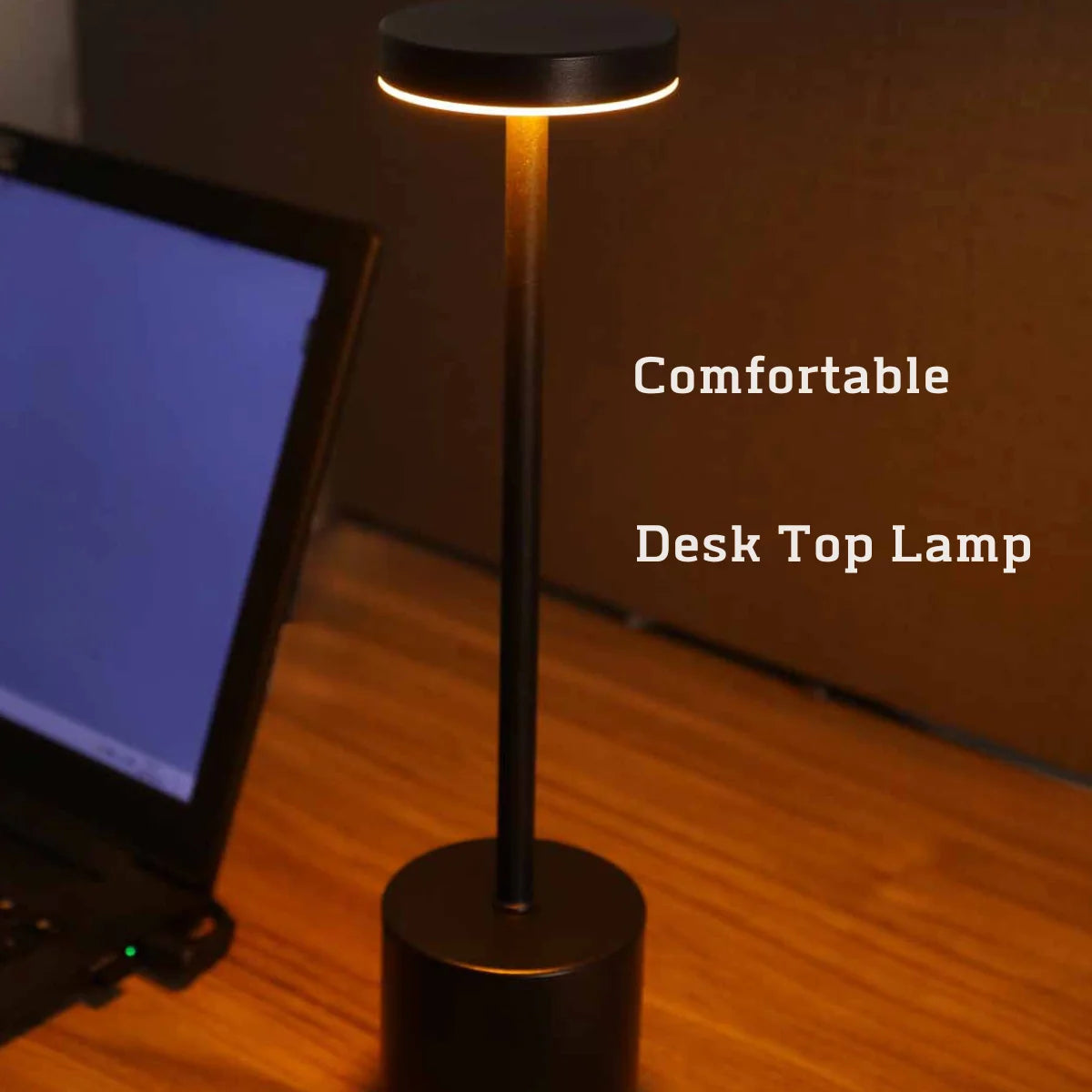 Metal Table Lamp Writing Lamp Bedside Creative Ambient Lights Bar Outdoor Decoration LED Rechargeable Touch Night Lightings 2024